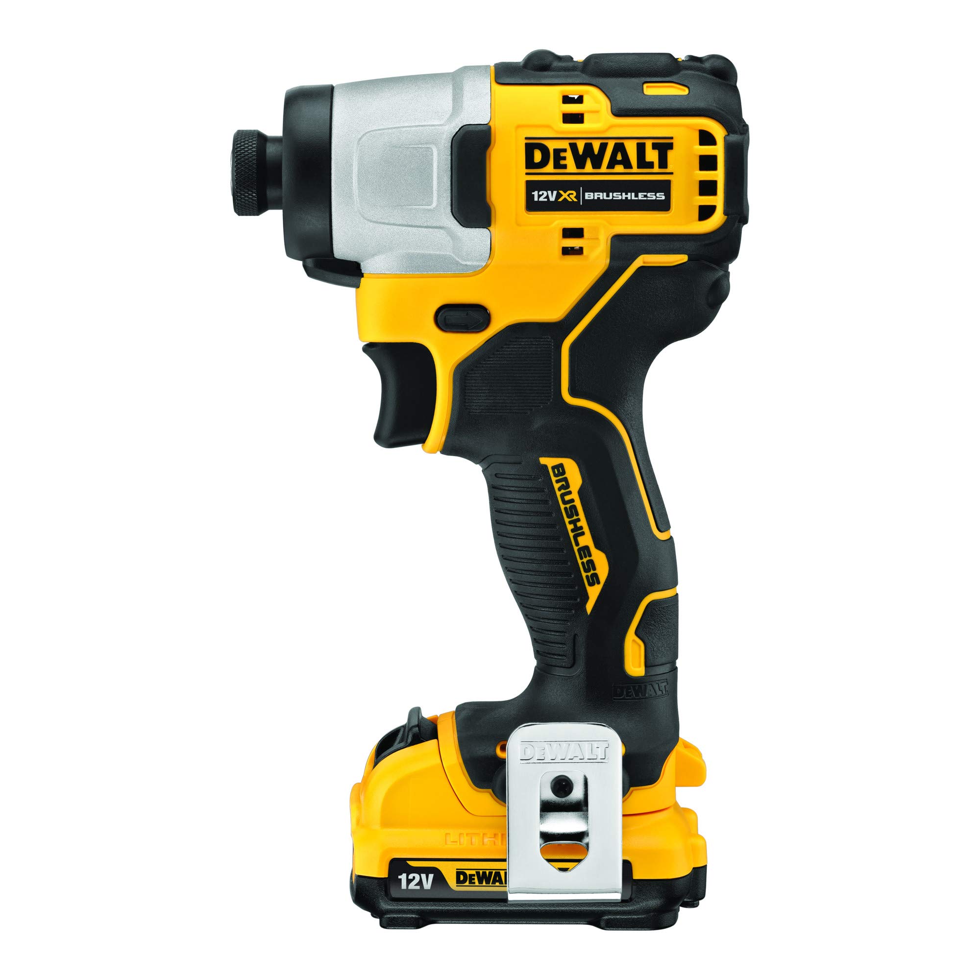 DEWALT DCF801D2-QW - Avvitatore a impulsi XR 12V 1/4" 163Nm con 2 batterie Li-Ion da 2Ah e valigetta TSTAK