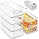 Utopia Home - Fridge & Refrigerator Organizer Bins , Clear Stackable Durable Plastic Storage Containers with Easy Grip H