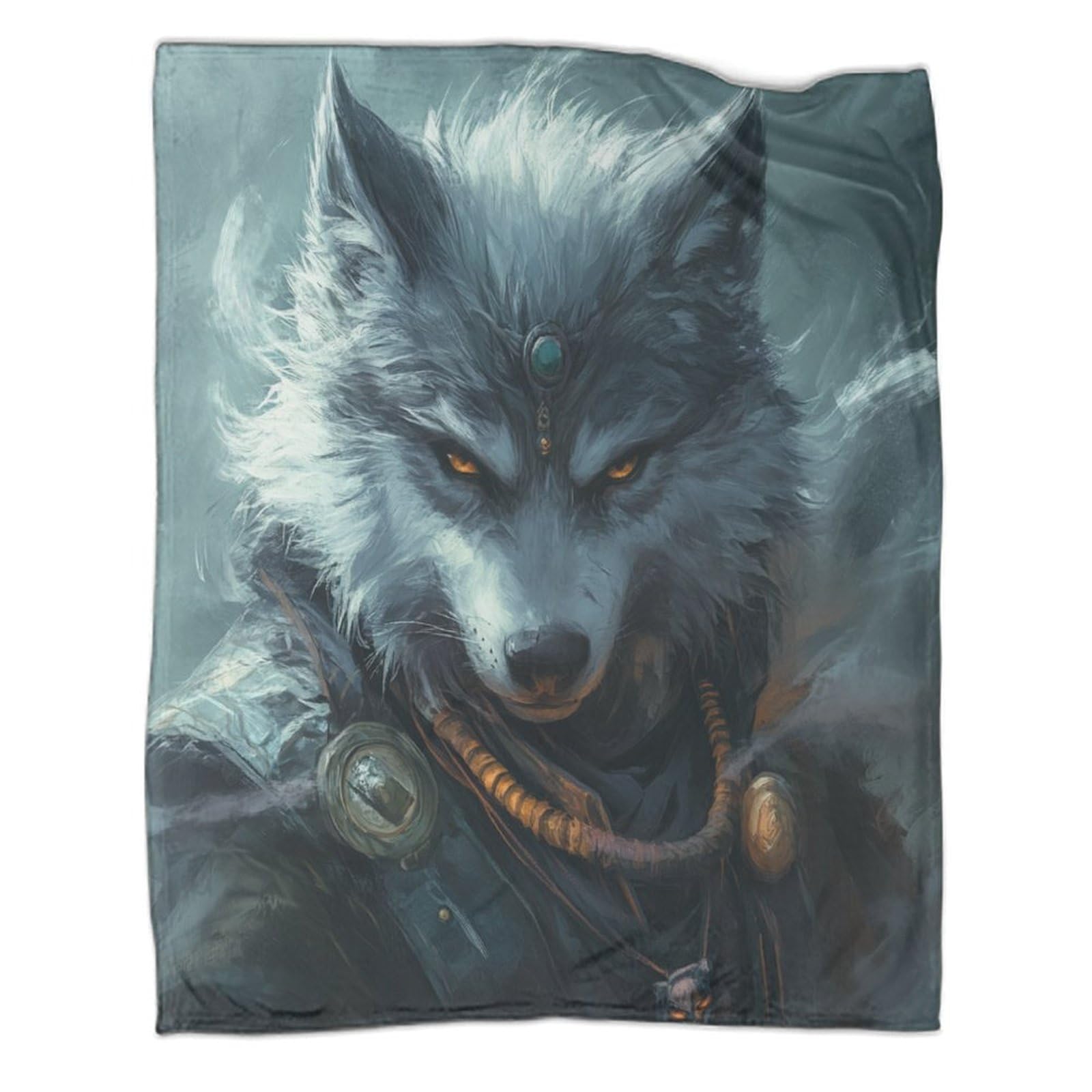 Couverture de lit loup-garou chaude contre le froid hivernal