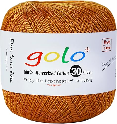 Miniatura 107 de golo Hilo de ganchillo para tejer a mano tamaño 30 hilo de tatuaje Hibiscus color-166 166-Hibiscu,oro 160,202 Azul Mar,203 Aguacate,206 verde,208