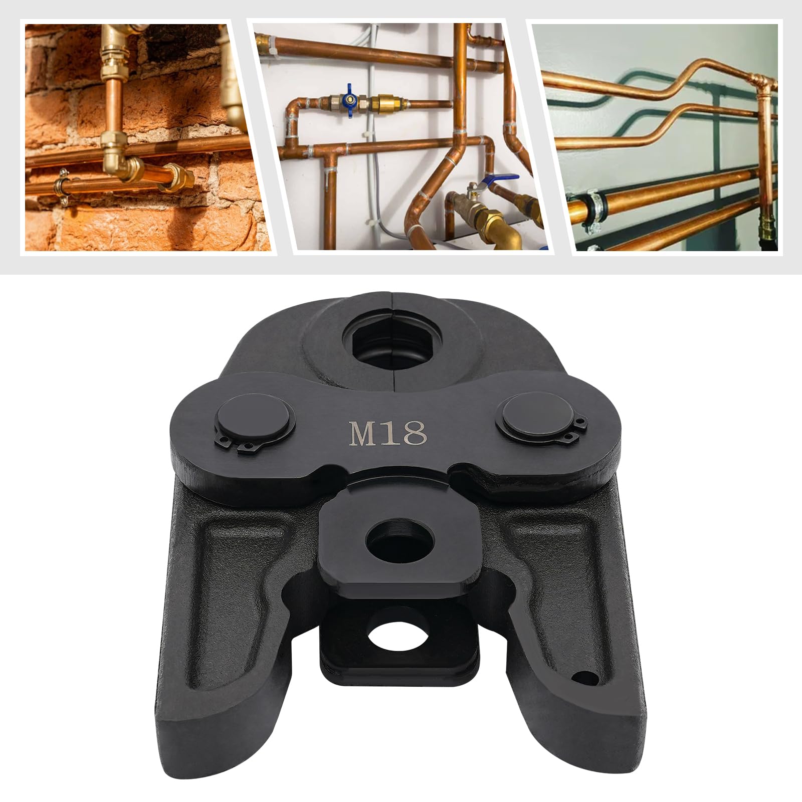 Alicates de presión M18 de 42CrMo negro, para tubo de cobre, tubo de acero inoxidable, tubo compuesto de aluminio