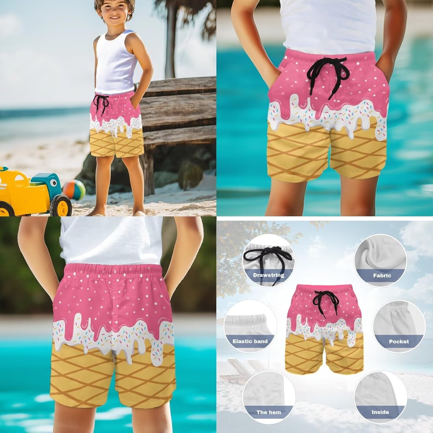 doginthehole Couples Matching Swimsuit Family Matching Swimwears Dad and Me Matching Swiming Shorts Mom and Me Swimsuits image 5