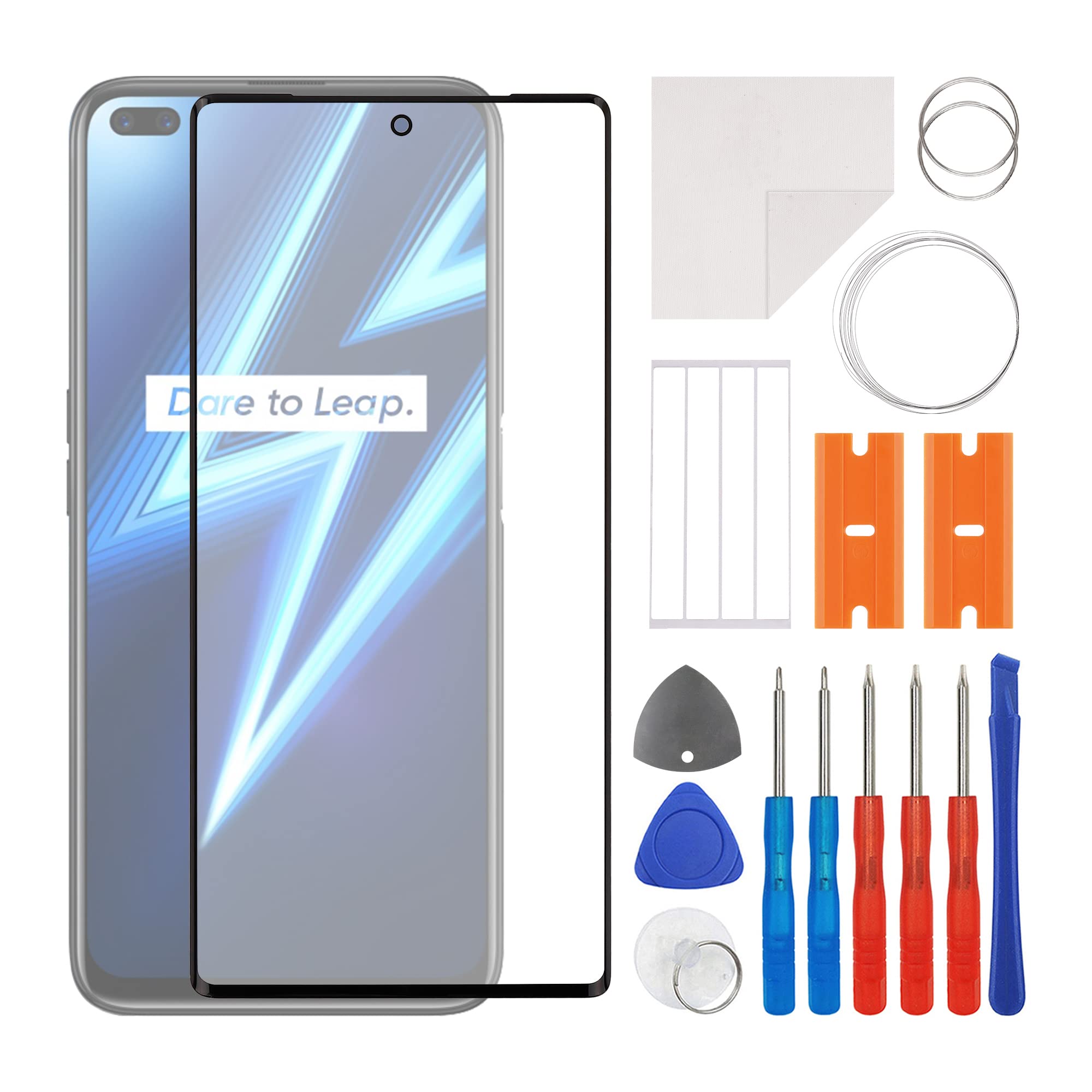 SWARK Front Screen Glass Outer Panel Lens Replacement +OCA Compatible with Google Pixel 6 Pro (No LCD Screen and Touch Digitizer) with Repair Kit