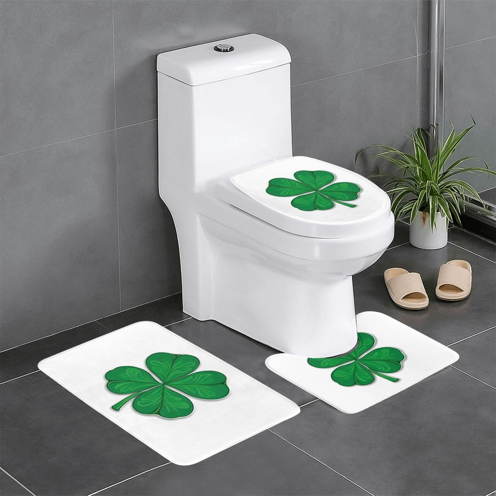 Tapis de sol antidérapant lot de 3 absorbant pour toilettes