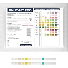 25 x Health Test 10-in-1 Urine with 10 Indicators for Nutrition & Awareness Analysis Test Strips - Glucose Ketones - Urine Analysis for Home