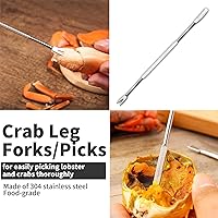 Vista 5 de Luvan Juego de 33 galletas y herramientas de cangrejo con 4 galletas de patas de cangrejo, 4 tenedores de cangrejo, 4 desgranadores de langosta, 4