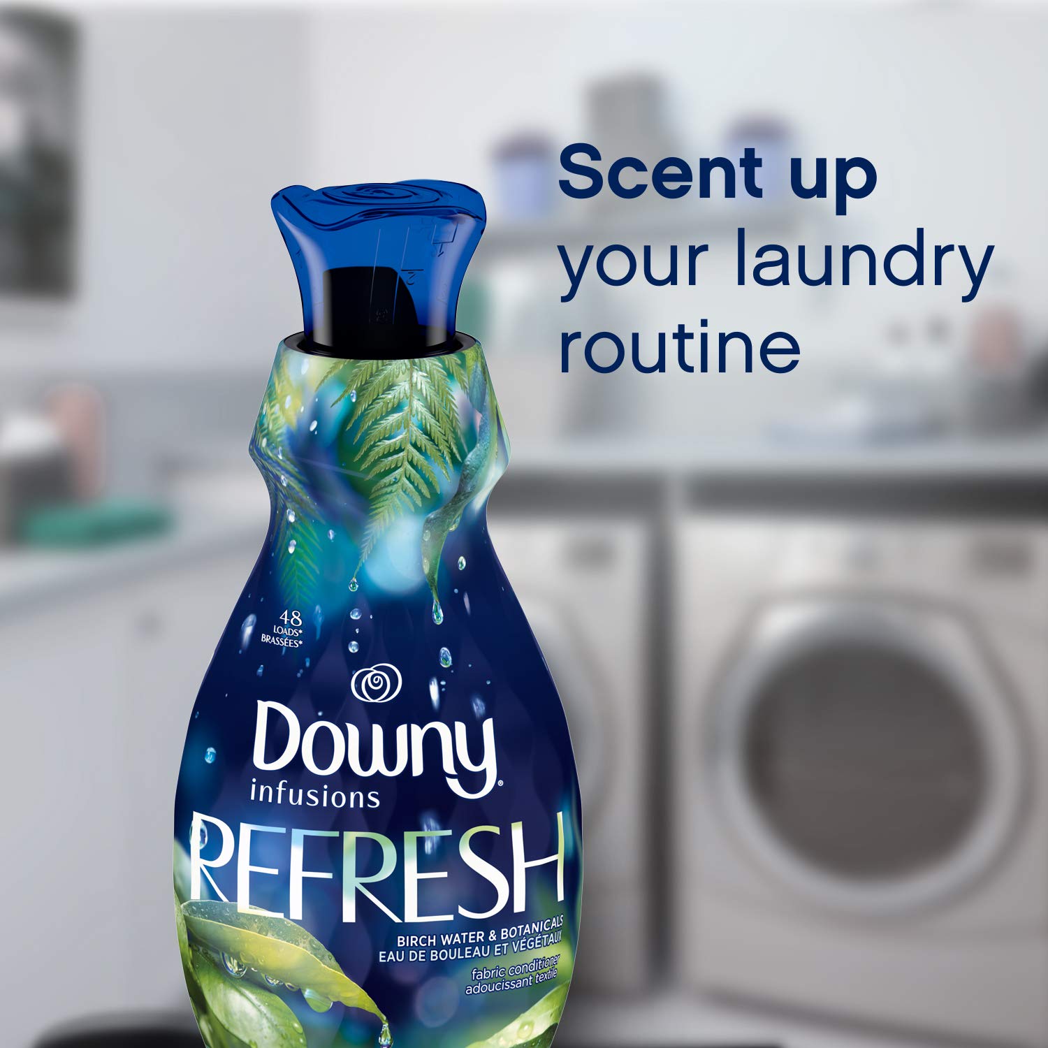 Downy Infusions Liquid Fabric Softener, Refresh, Birch Water & Botonicals, 32 fl oz