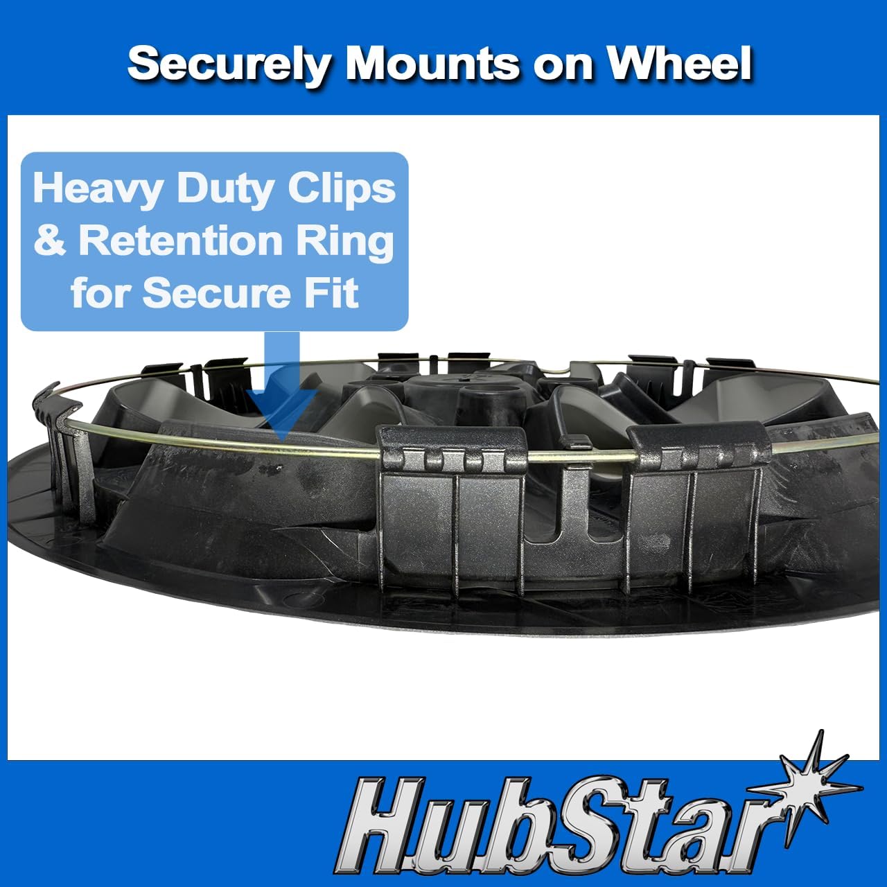 Hubcap Replacement for Toyota Rav4 2019-2025, 17-inch Wheel Cover, Gloss Black, 1 Piece