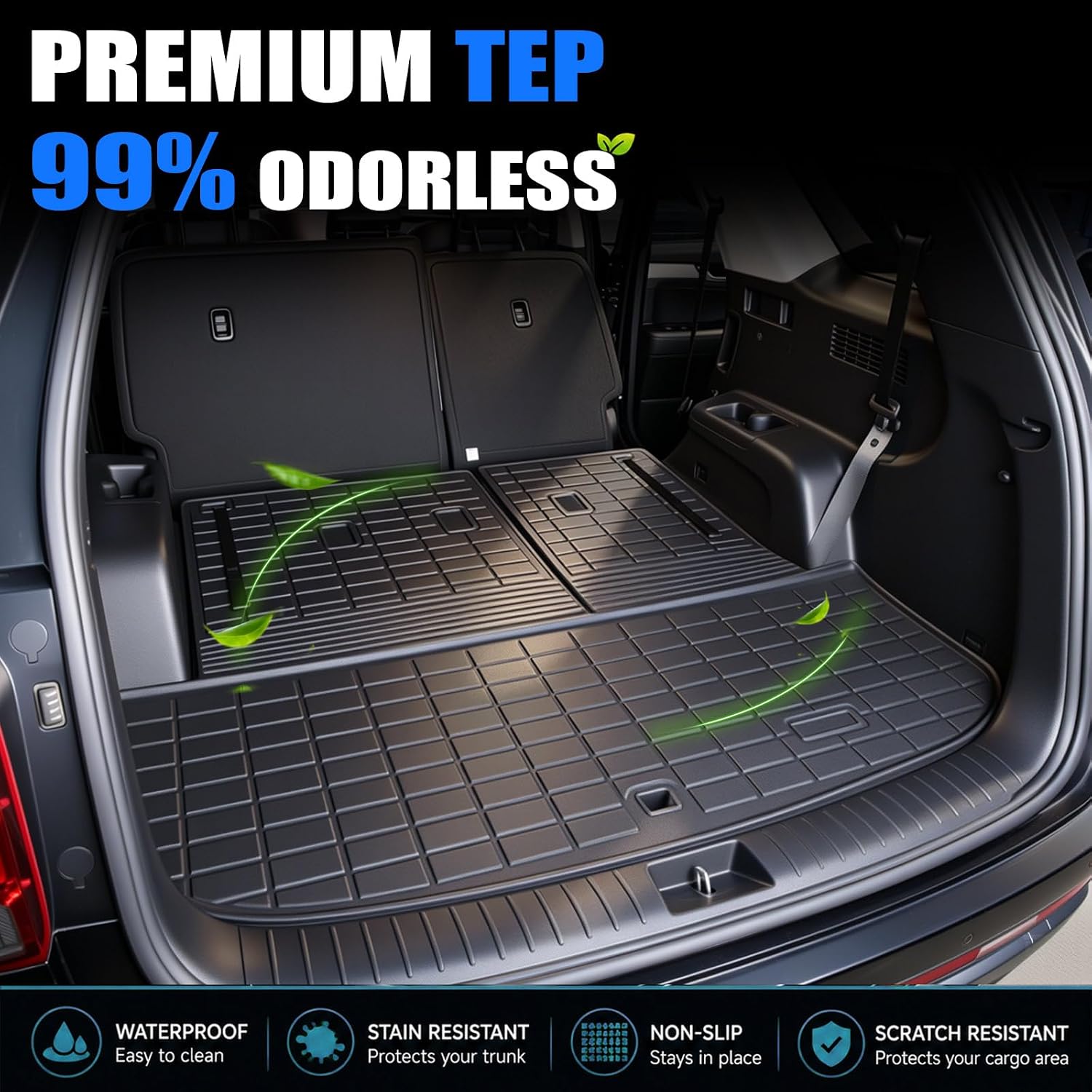 Prosheve Floor Mats & Cargo Liner Set for Hyundai Palisade 2020-2025 7/8 Passenger (20-25 Hyundai Palisade Floor Mats Set)