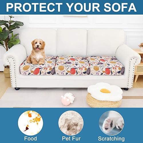 Miniatura 277 de Smiry Fundas de cojín de sofá con estampado, fundas de sofá elásticas y suaves para sofá, funda de sofá antideslizante lavable protector de muebles