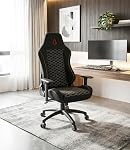 LBT Gaming Chair with 3D Adjustable Armrests, Ergonomic Office Chair with Tilt Mechanism, High Back Racing Style Chair, 90-180° Reclining, 260 kg Weight Capacity, Black with Hexagon Pattern