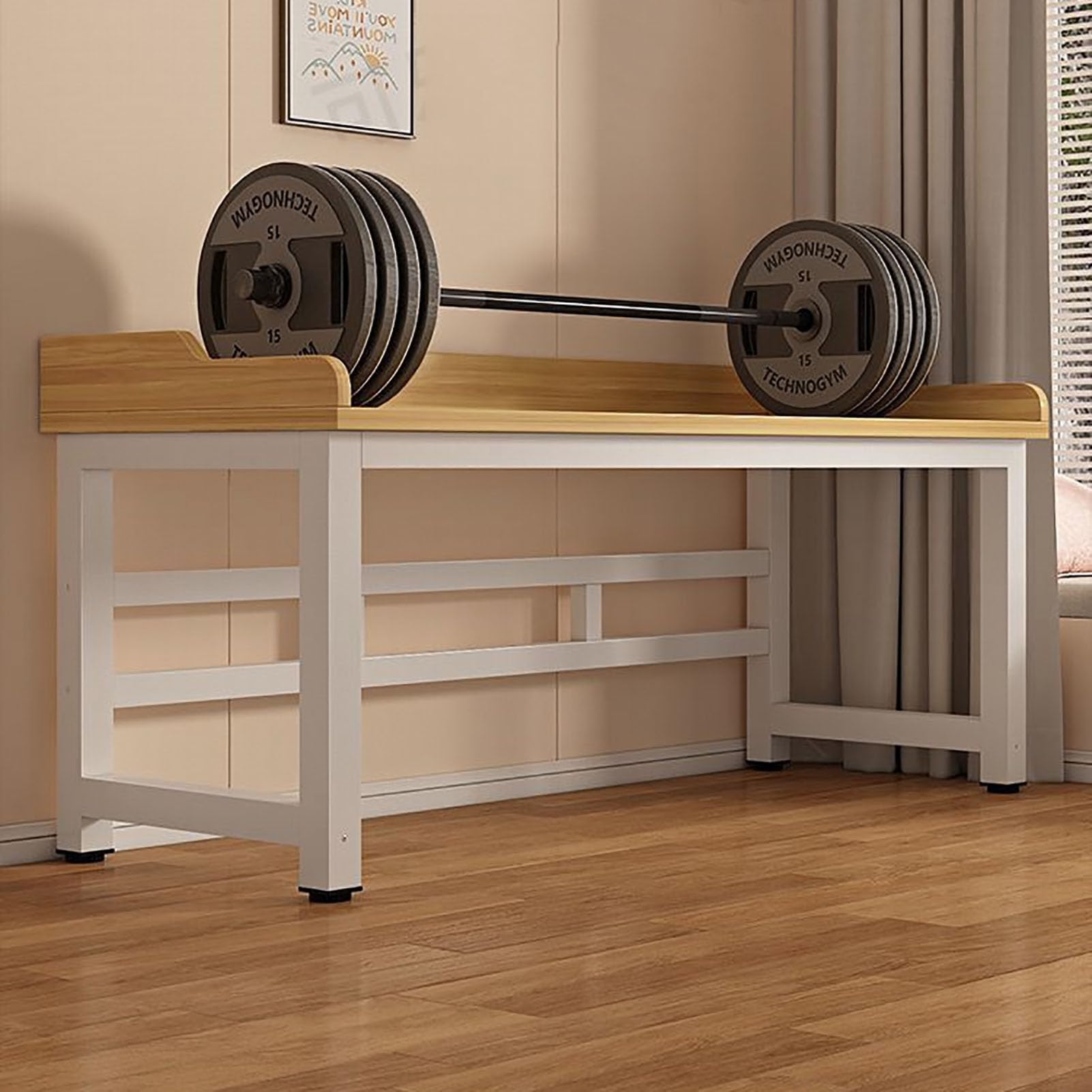 Scrivania rustica moderna in legno, elegante postazione di lavoro per casa e ufficio, tavolo da scrittura e gioco per dirigenti, 140 x 70 x 75 cm (55 x 28 x 30 pollici)