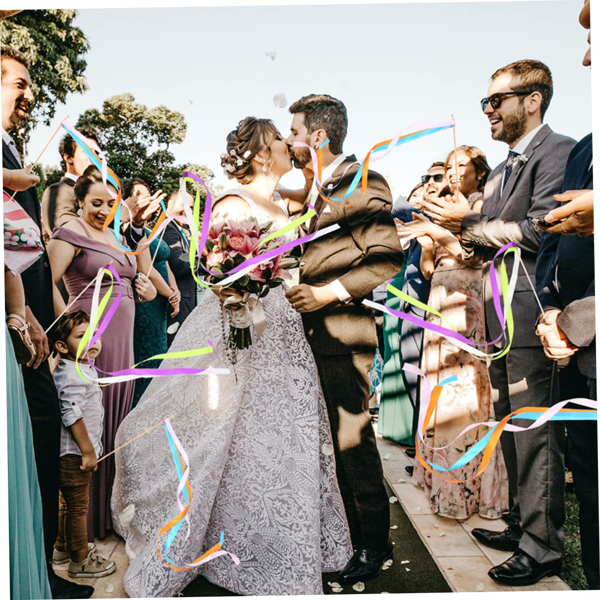 PLAFOPE 40stücke Hochzeit Bänder Feenstäbe Dekorative Streamer Stäbe Für Hochzeitsfeiern Partys Und Besondere Anlässe Inklusive Lebhaften Farben