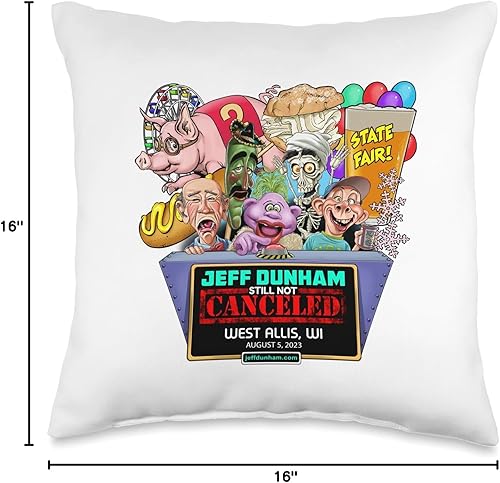 Miniatura 6 de JEFF DUNHAM West Allis, WI (2023) - Almohada de 18 x 18 pulgadas, multicolor