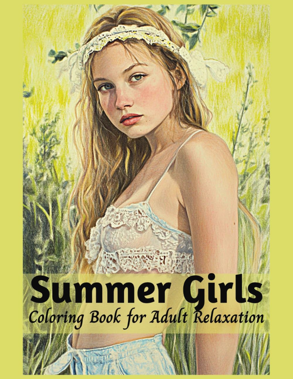 Summer Girls Coloring Book For Adult Relaxation: 50 Grayscale Fashion Images Designed For Stress Relief and Creativity (Pretty Girls)