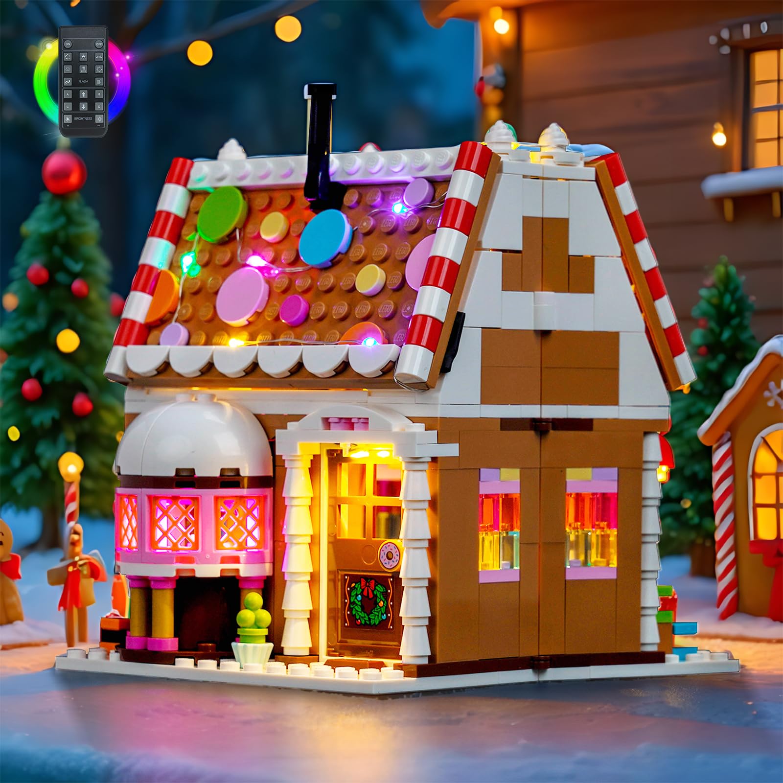 Remote Control Led Light Set Compatible with Lego Festive Gingerbread House 40809 (No Model) - Image 4
