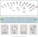 Glarks 333Pcs Machine Screw Assortment Kit #4-40 Stainless Steel Phillips Pan Head Assorted Nuts Bolts and Flat Washers Set, 304 Stainless Steel Machine Screws Assortment Set with Storage Case