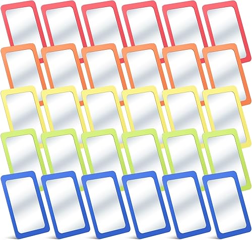 Dandat 30 espejos pequeños para niños, seguros a prueba de roturas, de 6 x 4 pulgadas, irrompibles, para manualidades, a granel en preescolar,