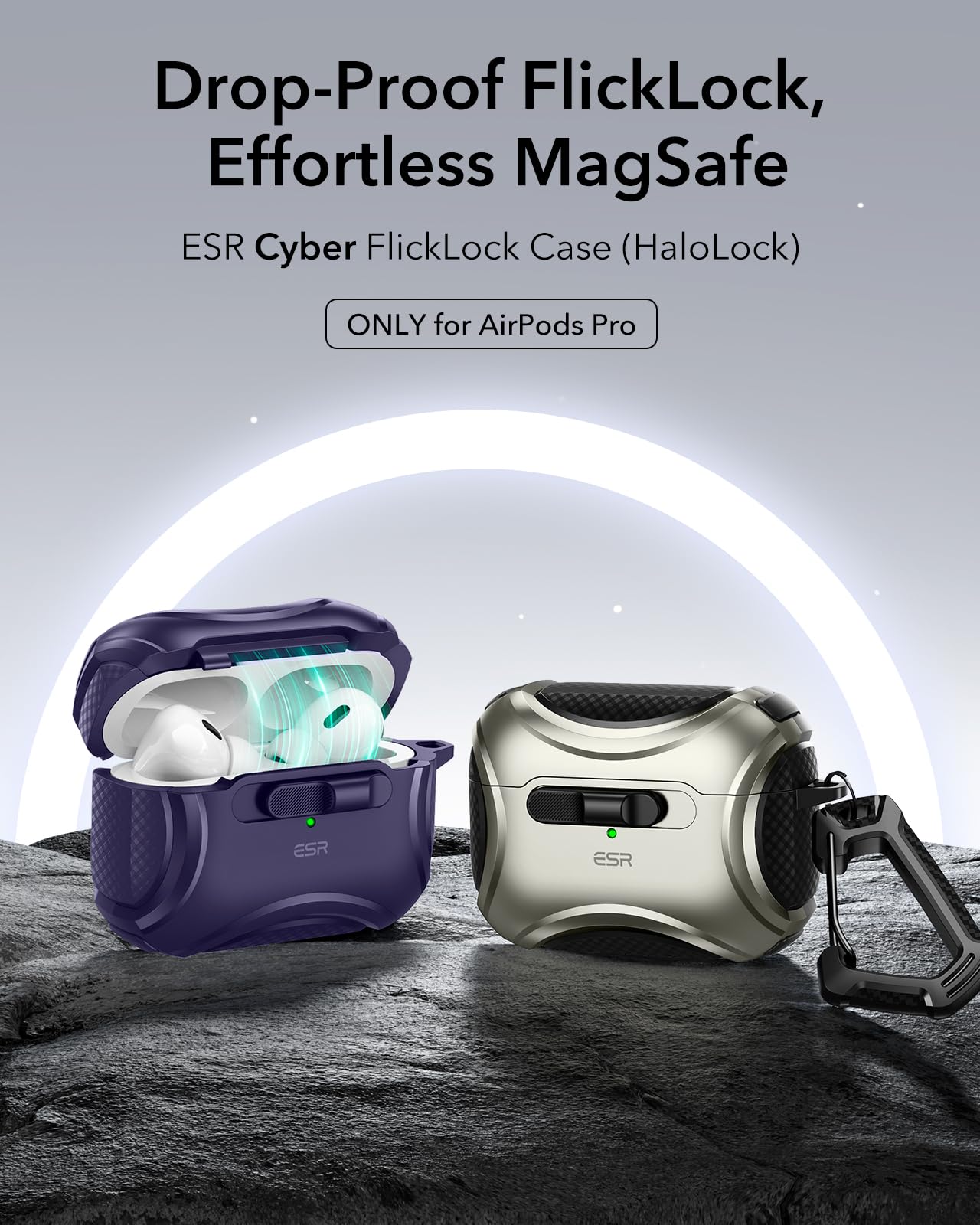 ESR for AirPods Pro 2 Case (2023/2022/2019, 2nd/1st Gen), Compatible with AirPods Pro 2nd Generation (USB-C/Lightning Cable) - Image 2