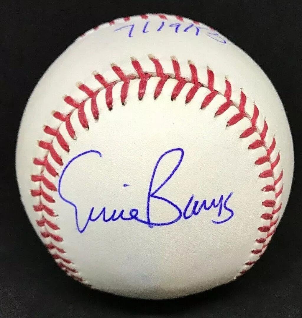 Amazon.com: Ernie Banks Signed Baseball Cubs Pearl Jam Inscription