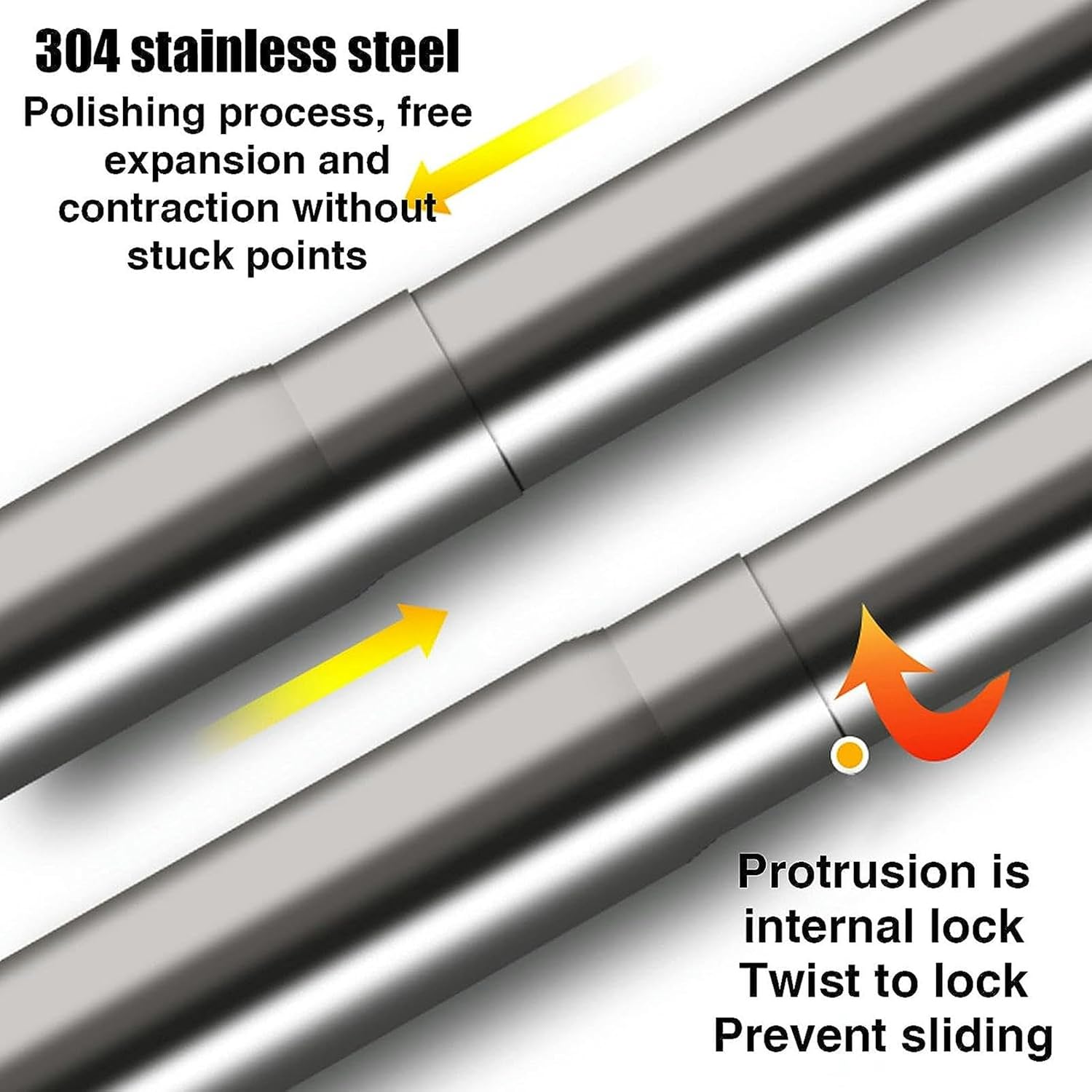 Curved Shower Curtain Rod Adjustable L-Shaped Corner Curtain Rail Bar Extendable Stainless Steel Pole No Drilling for Bathroom, Kitchen, Fitting Room