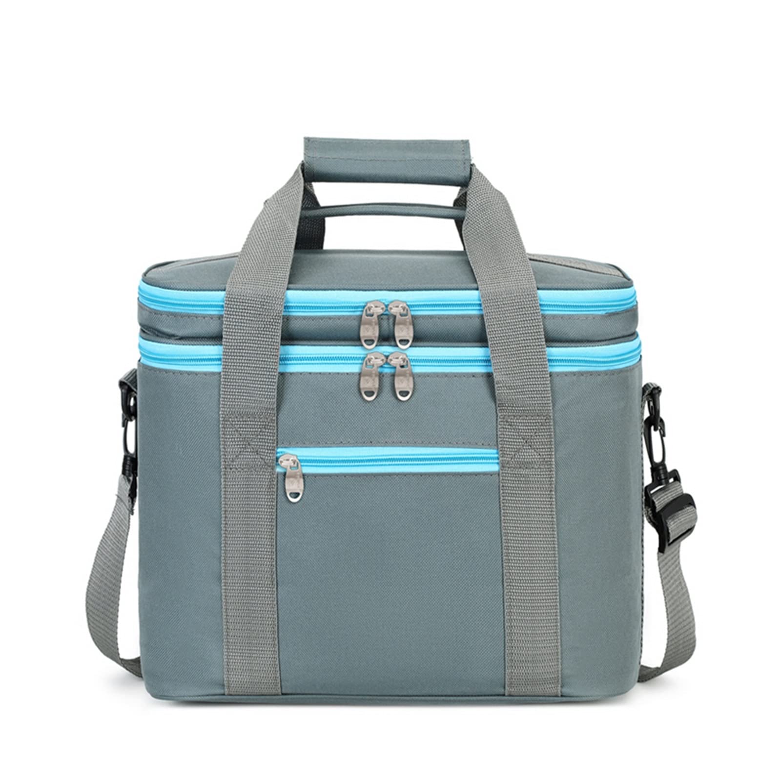 Zaino da Picnic 18L Grande Pacchetto di Isolamento Termico Oxford Borse da Pranzo Portatili Impermeabili per Picnic Borsa Termica per Alimenti Borsa Termica (Colore : Schwarz) (Grigio Chiaro)