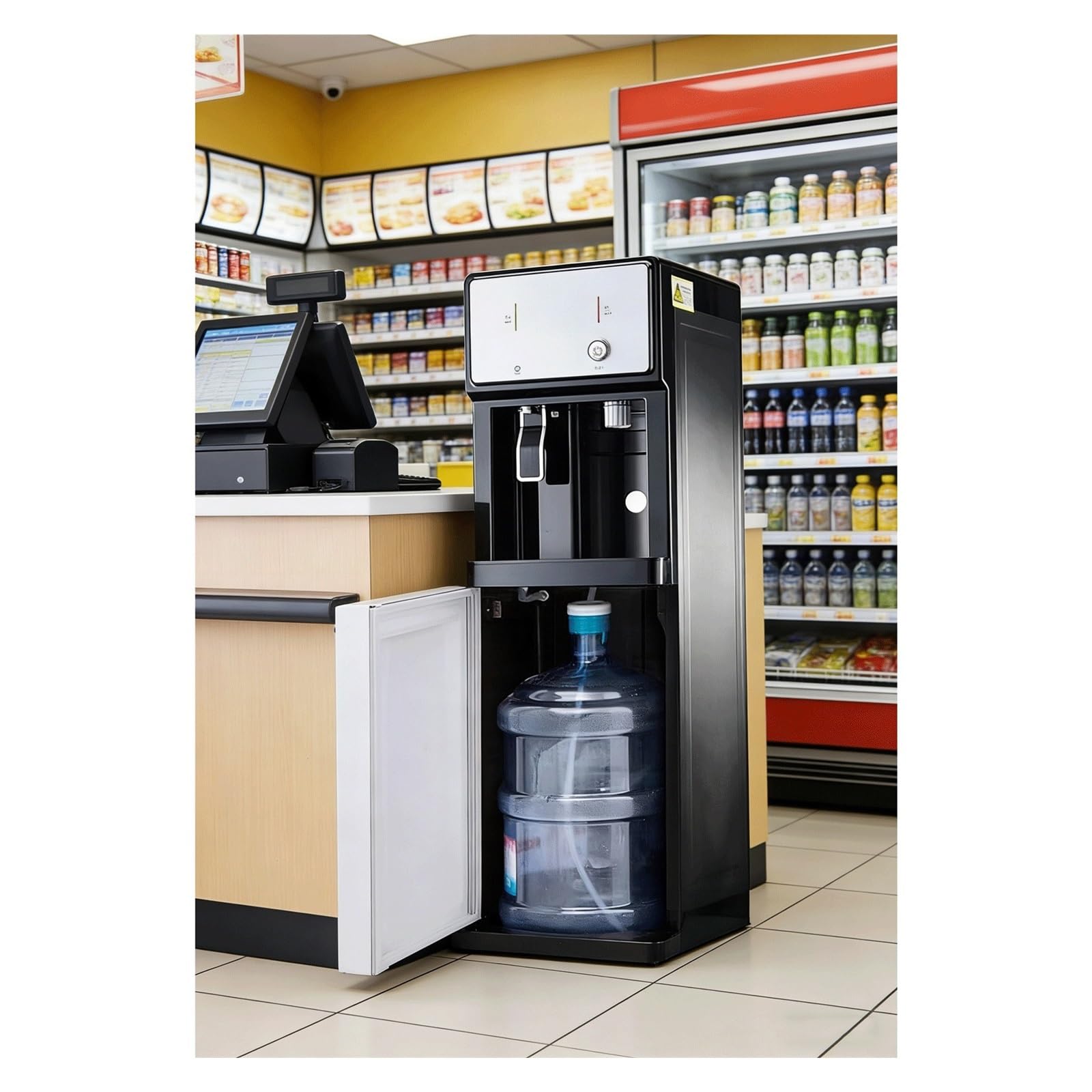 Heißwasserspender-Stehender bodenstehender wasserspender,Wasser Spender,3 Wassertemperaturen,Kalt Heiß Doppelfunktion,Ideal Für Gekühltes Wasser,Tee,Kaffee Im Home Office(Ice and warm)