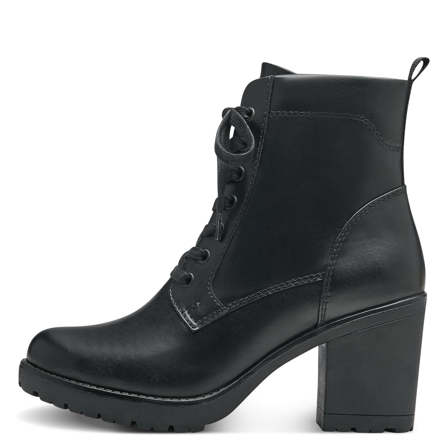 MARCO TOZZI Damen Stiefeletten zum Schnüren mit Blockabsatz Vegan
