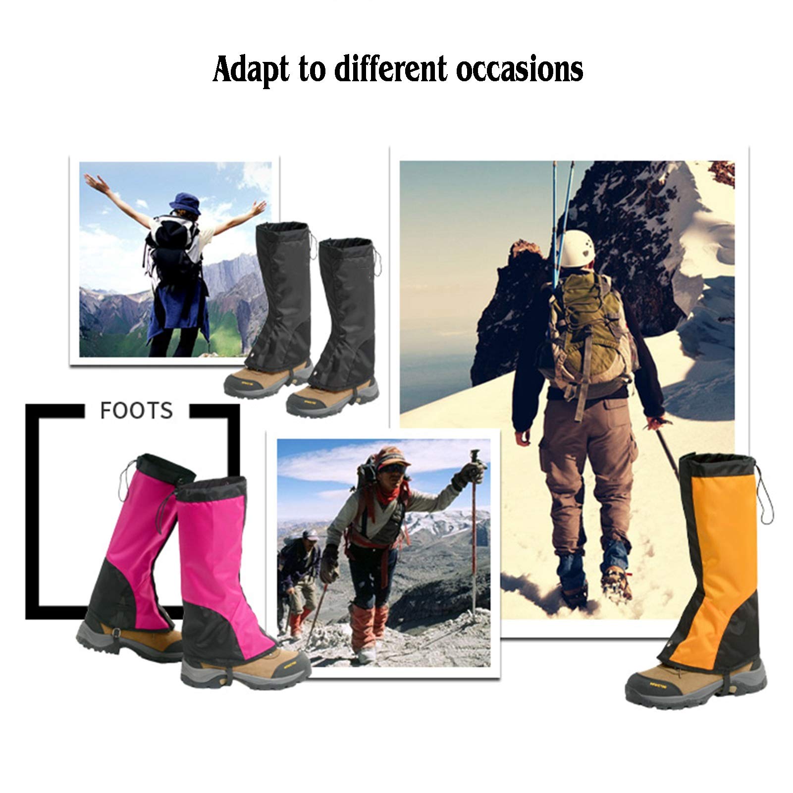 Ghette Da Uomo E Donna Ghettes All'aperto Alpinismo Da Montagna Da Scarpe Da Neve, Coperture Impermeabili E A Prova Di Sabbia, Leggings, Arrampicata Sulla Neve E Escursioni