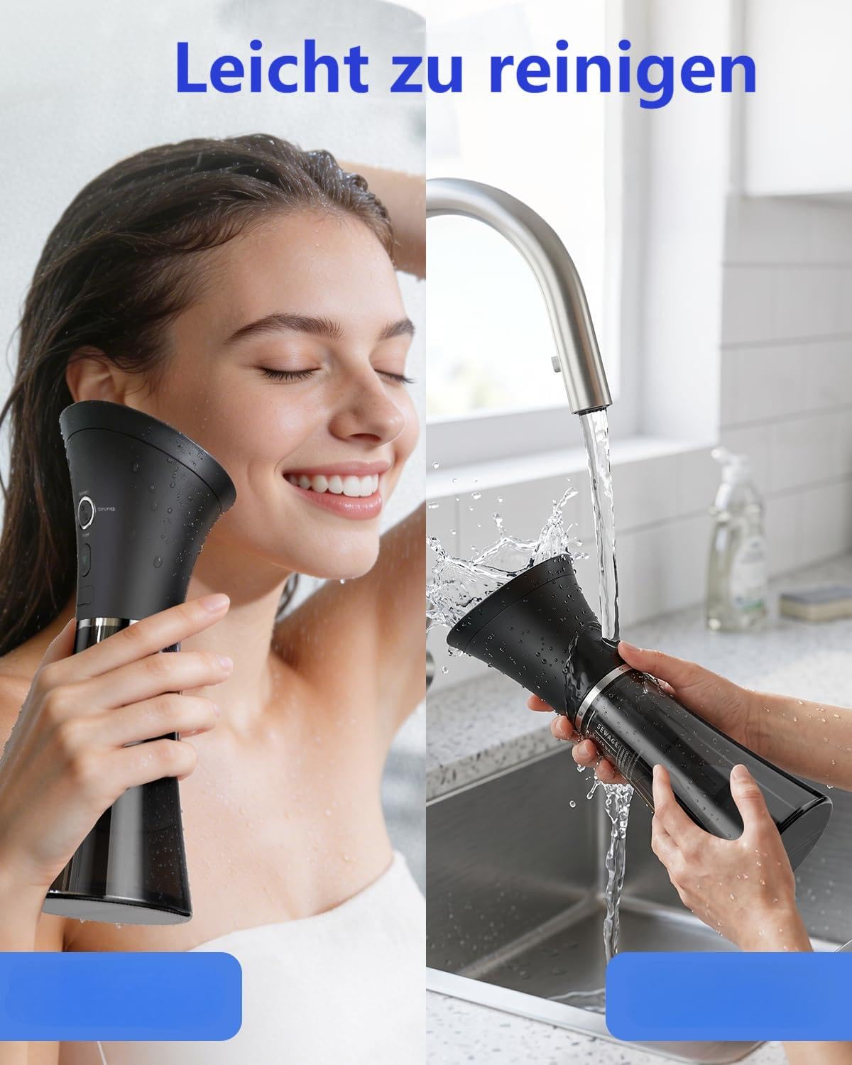Elektrischer Ohrenreiniger für Erwachsene, Wiederaufladbare Ohrdusche mit 4 Modi & Spülfunktion, Ohrenschmalz Entferner mit IPX7 Wassertank
