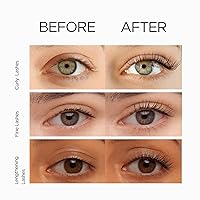 Vista 3 de Lord & Berry Máscara de pestañas ligera Back in Black para volumen y longitud, humedad duradera, ideal para maquillaje de ojos de pestañas cortas