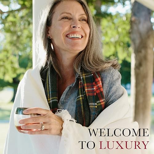 Miniatura 3 de Red Land Cotton  Manta  Manta de algodón 100% hecha en Estados Unidos  Manta totalmente americana  Manta fácil de lavar  Manta suave  Manta