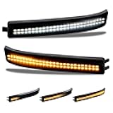 RUXIFEY Sequential Switchback Side Mirror Reflector LED Turn Signal Light Smoked lens Compatible with 2009 to 2014 Ford F150