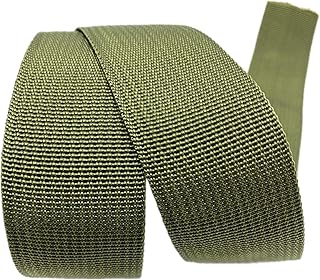 Cinta de encuadernación al bies, cinta de algodón, correas de 3 pulgadas for silla de jardín, correa de polipropileno resistente negra (color: negro, tamaño: 75 mm x 5 yardas) ( Color : Grün , Size :