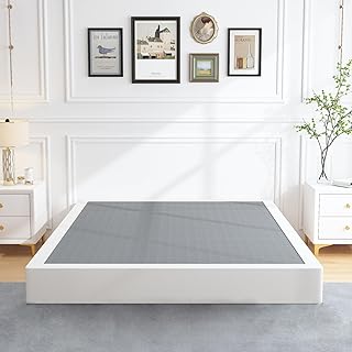 ALDRICH 7 Inch Heavy Duty Metal Box Spring Mattress Foundation 3000lbs Max Weight Capacity/Non-Slip/No Noise/Easy Assembly/Easy Clean Cover,Queen