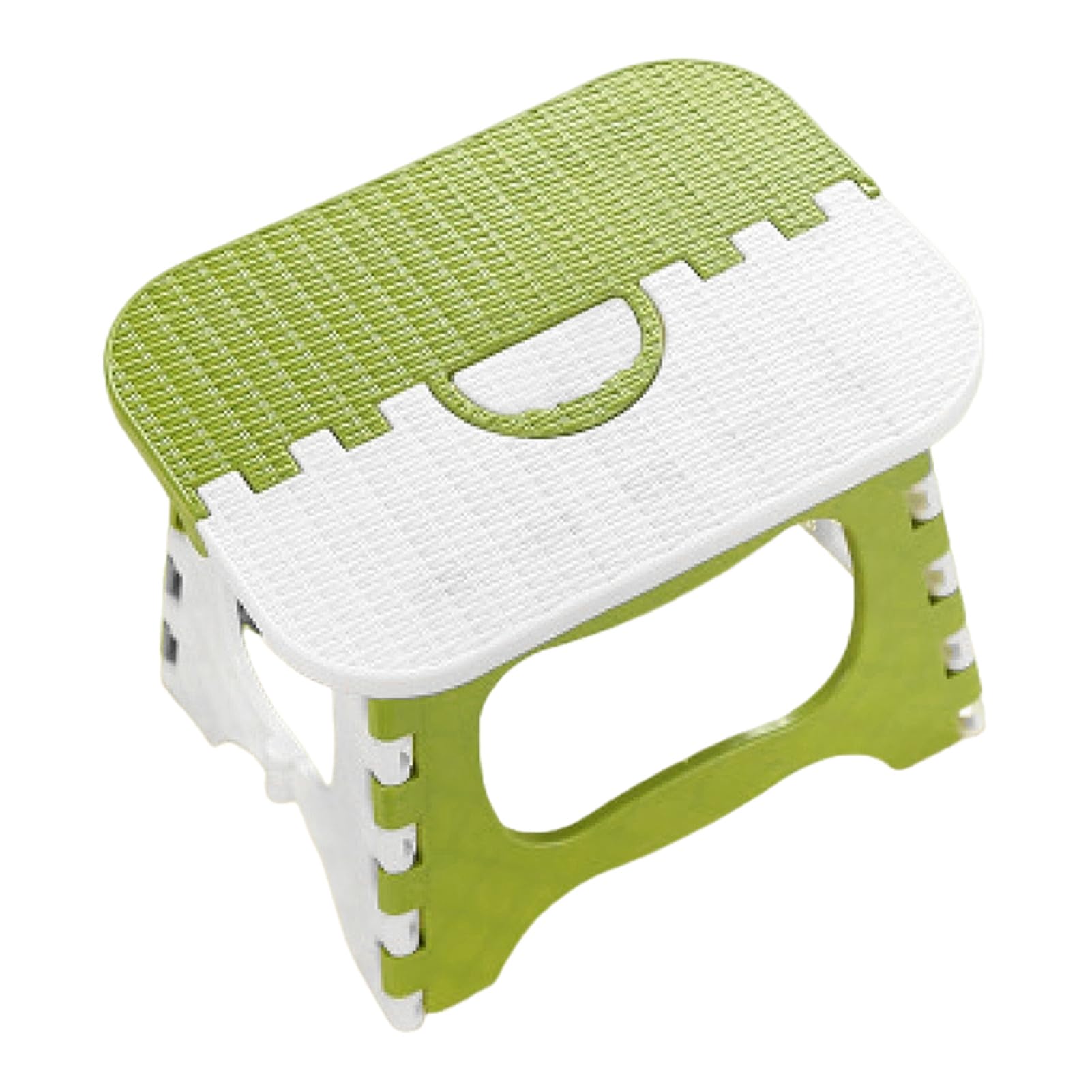 Worparsen Green Folding Step Stool - 300 Lbs Load Capacity,Kitchen Folding Step Stools With Carrying Handle For Adults Space Saving,For Travel,Kitchen,Bathroom,Bedroom L