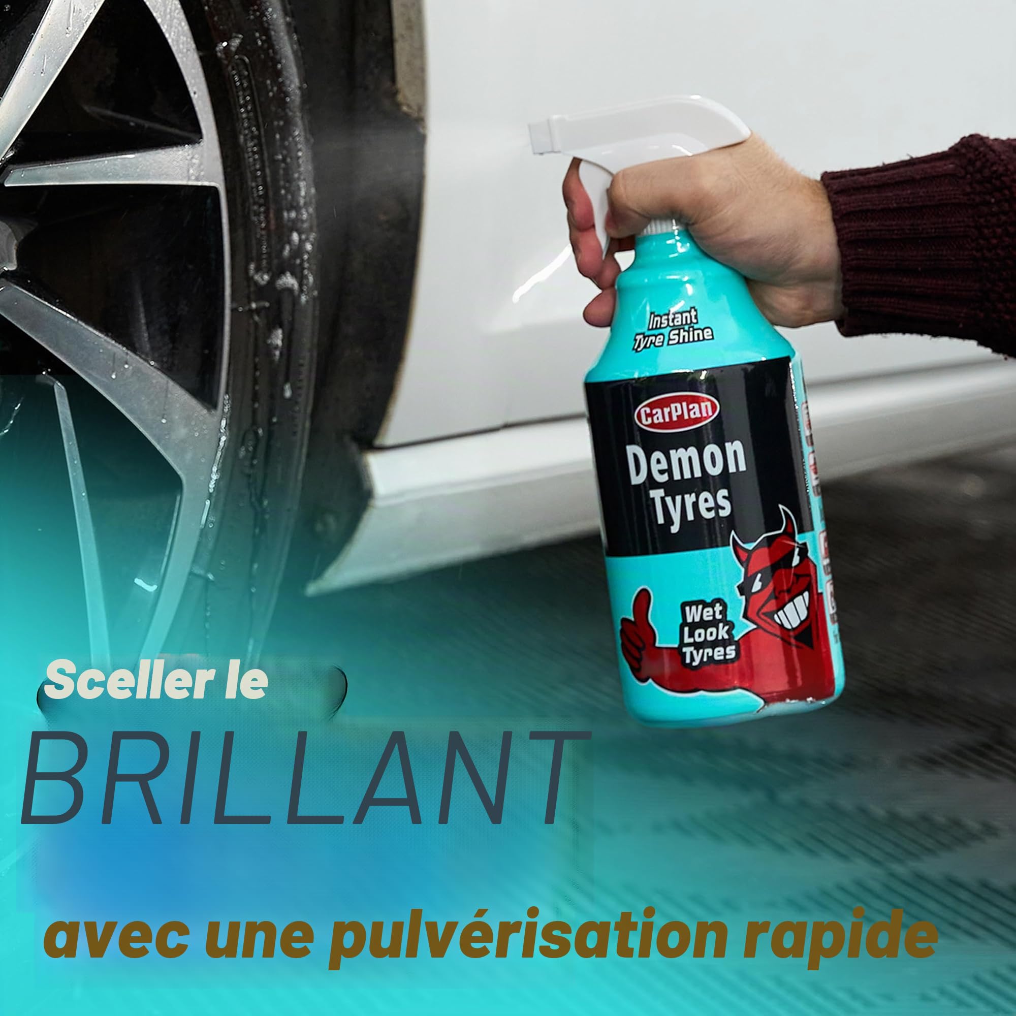 CarPlan Demon Tyres 5L - Finition pour pneus effet mouillé