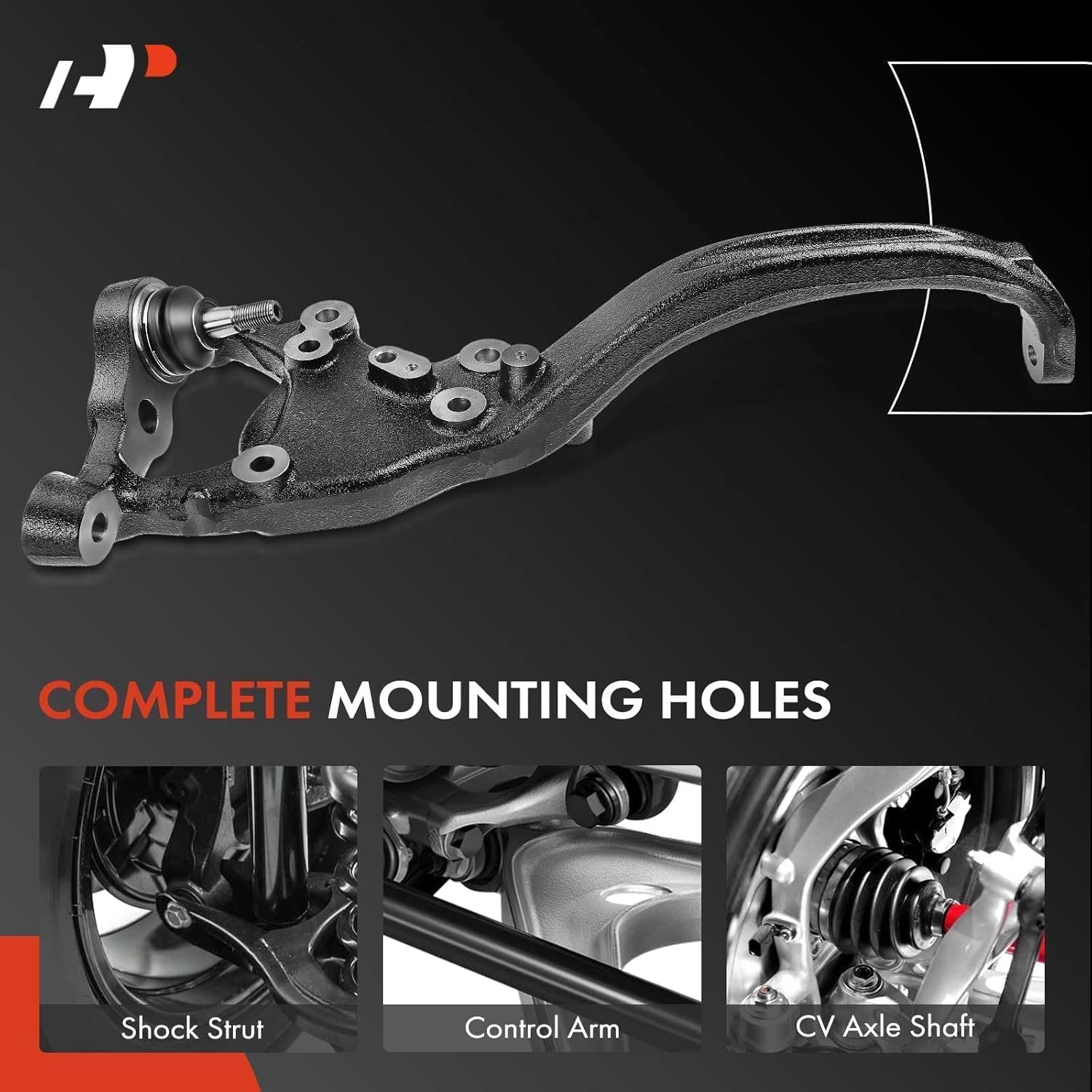 A-Premium Front Left Suspension Steering Knuckle with Ball Joint Compatible with Dodge Charger 2012-2023, Challenger 2012-2023 & Chrysler 300 2012-2023, Driver Side, RWD