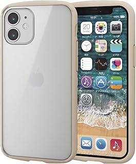 エレコム iPhone 12 mini ケース Qi充電対応 ハイブリッド 耐衝撃 TOUGHSLIM LITE フレームカラー アイボリー PM-A20ATSLFCIV