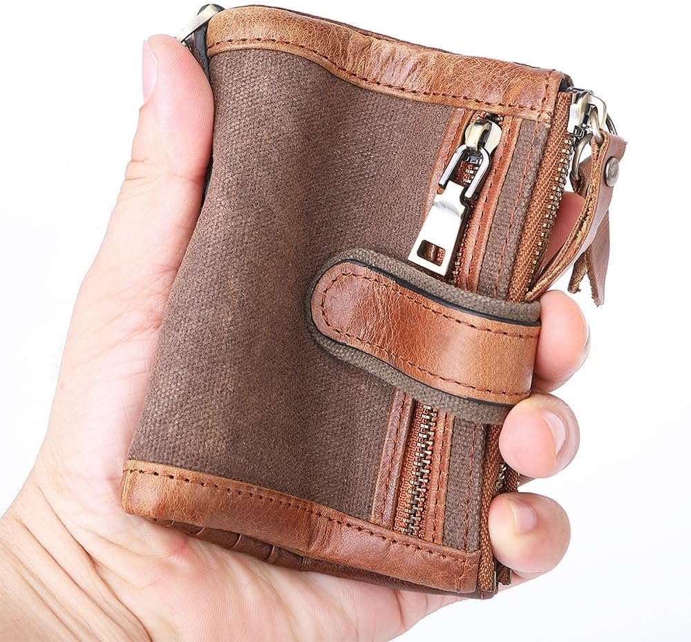 VIDI Wallet Men's Multi-card Money Clip Brush Splice Layer
