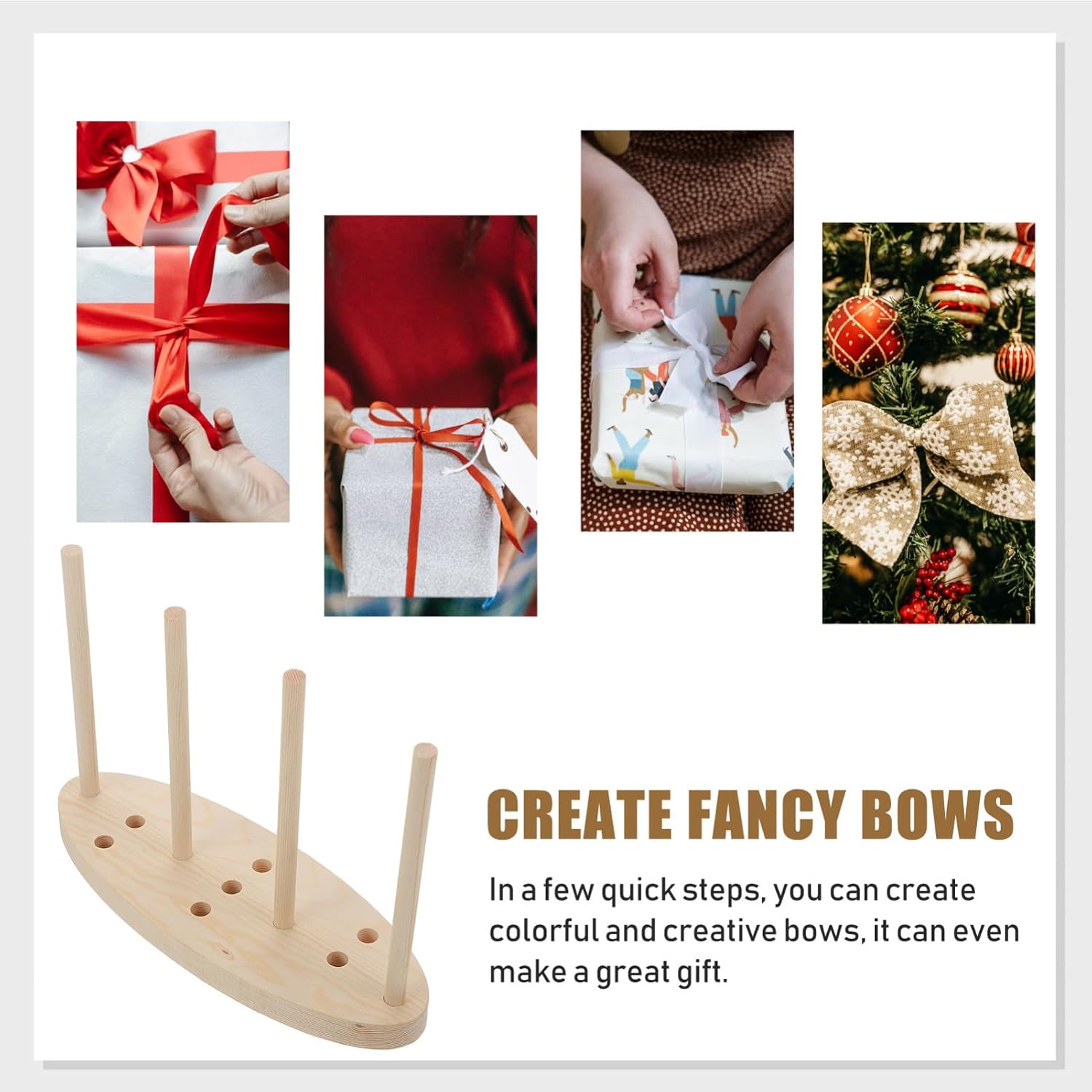 ULDIGI Corsage Maker Tool Bow Maker Christmas Burlap Bow Wreath Bowknot Tool for DIY Craft Decorations