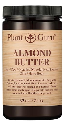 Mantequilla corporal de almendras de 32 onzas, 100% pura, cruda, fresca, natural, prensada en frío. Crema hidratante para piel, cabello, uñas, para disponible en Yaxa El Salvador