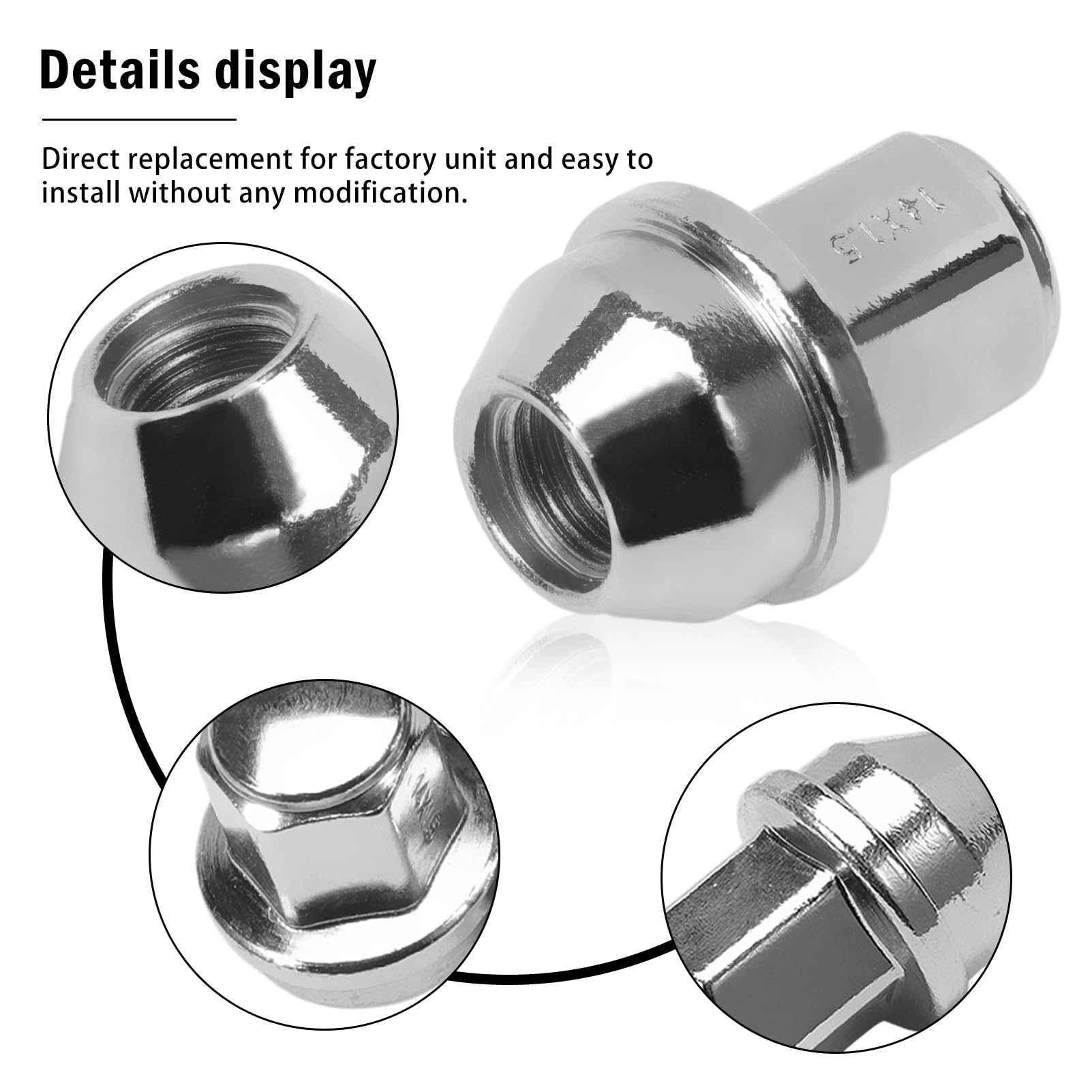 Set di 20 punte per ruota in acciaio inox M14 x 1,5 per Tourneo Transit Custom V362 V363 Bus Kasten. 5196786, 5644266, ACPZ-1012-B