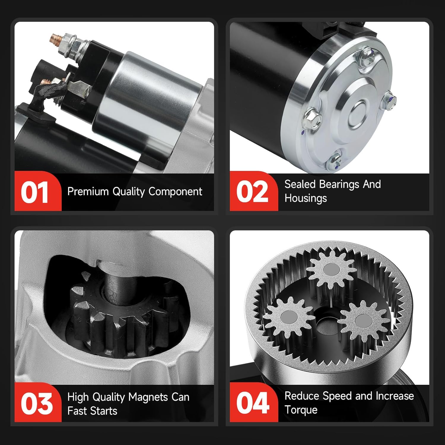 New Starter Fit for Chevy Traverse 2009-2017, Buick Enclave Lacrosse, Cadillac SRX XTS STS, GMC Acadia 2007-2016, Colorado, Impala, Malibu, Canyon, Terrain 3.0L 3.6L 17986N 12588493 M000T35871 SMT0307