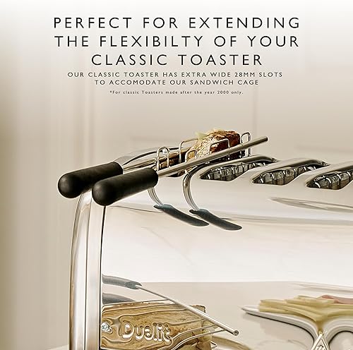 Miniatura 6 de Dualit Jaula de sándwich clásica para tostadoras clásicas Dualit 1 jaula de sándwich para hacer sándwiches tostados en tu tostadora Dualit Jaula
