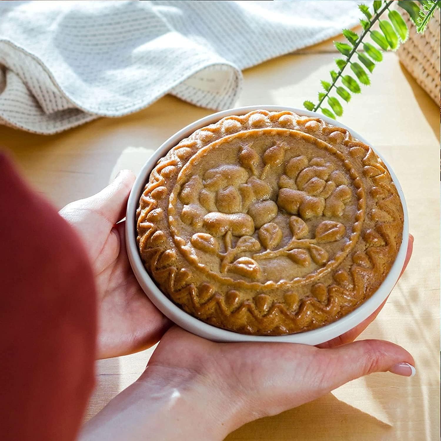 Molde de madera tallada para galletas de jengibre (tamaño grande, madera de haya de alta calidad), molde de madera 3D para hornear galletas con sello de prensa de galletas, juego de cortadores de