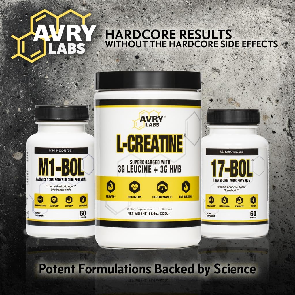 L-CREATINE Supplement: Creatine Monohydrate w/Leucine Amino Acid and HMB – Supports Muscle Mass, Strength, Recovery & Performance + Reduce Fat – Vegan, 11oz (330g) Powder - Image 8
