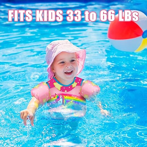 Miniatura 2 de Flotadores para piscina, chaleco de natación para niños de 33 a 66 libras, alas de brazo de agua para niños como trajes de baño de piscina