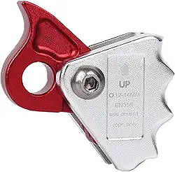 menolana Ajustador de trava-quedas de corda com travamento automático, descensor de escalada de alumínio, ascensor de escalada para expedição de espeleologia,