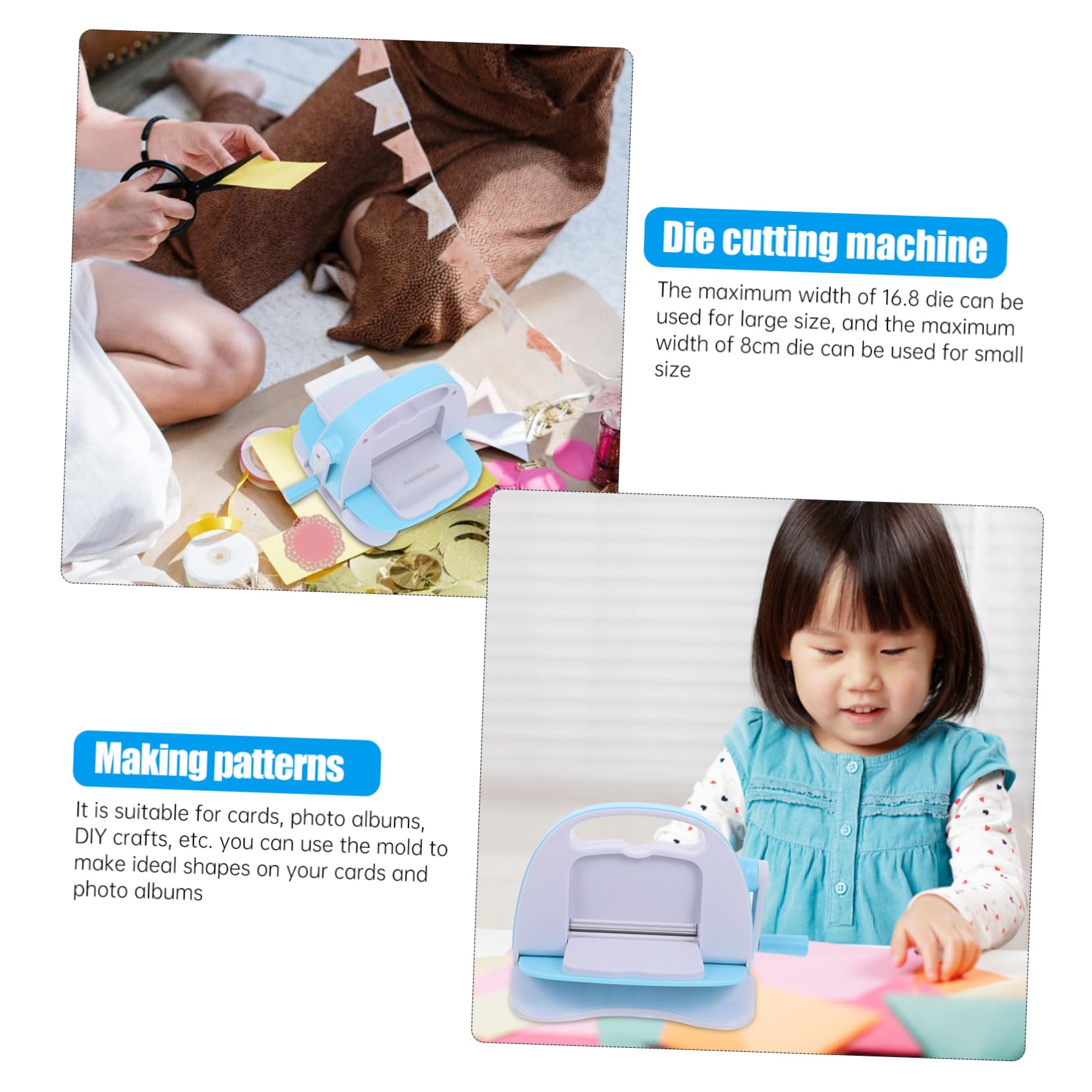 TEHAUX Set DIY Die Cutting Embossing Machine Simple Labor-Saving Great for Scrapbooking Card Making